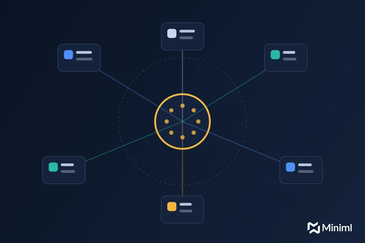 Abstract illustration for Building an AI Virtual Assistant for Small Business: An SME Guide