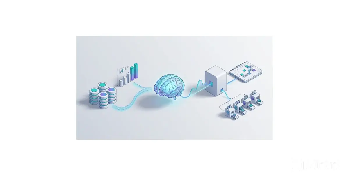 AI demand forecasting flow from sales data to ERP plans and production lines