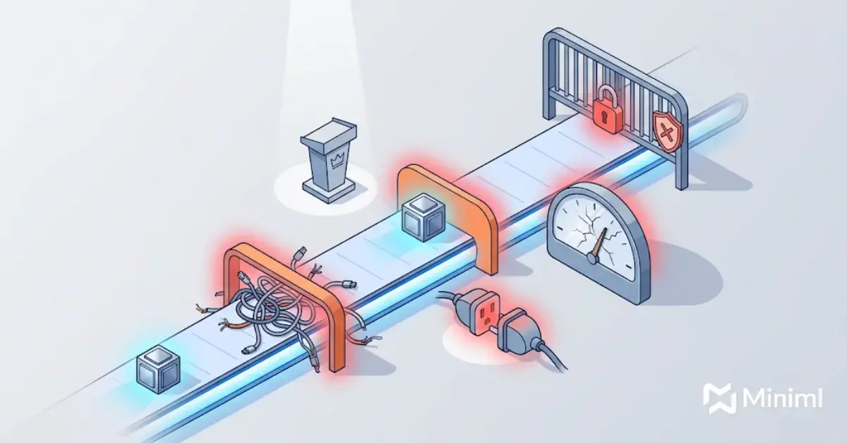 AI pilot to production stages climbing from pilot to live system